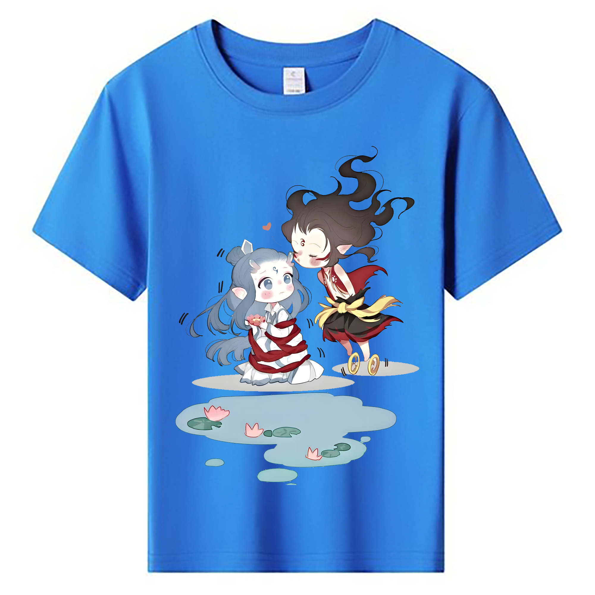 （画像用） Ne Zha 2 ナタ 魔童の大暴れ 綿100％キッズTシャツ（フロントプリント）